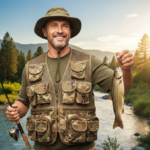 gihuo men's camo outdoor fishing travel safari mesh vest pockets​