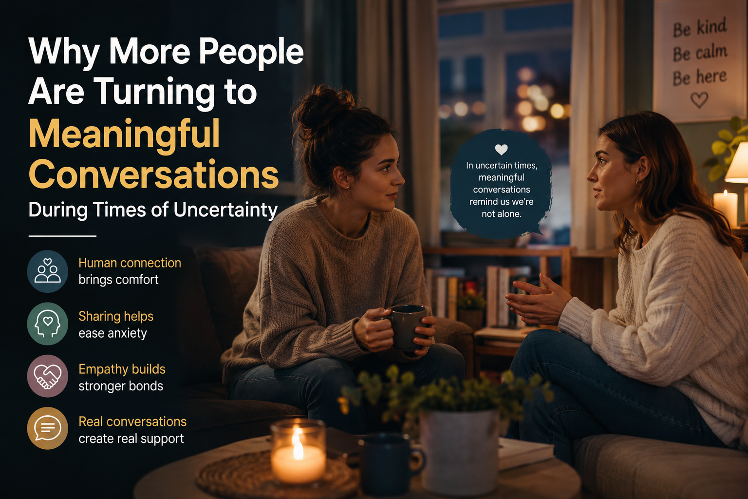 Why More People Are Turning to Meaningful Conversations During Times of Uncertainty